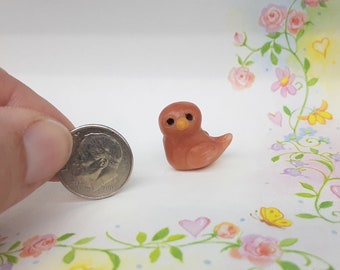 Baby Bird Miniature Sculpture - Hand Sculpted - FREE U.S. SHIPPING - Ready to Ship