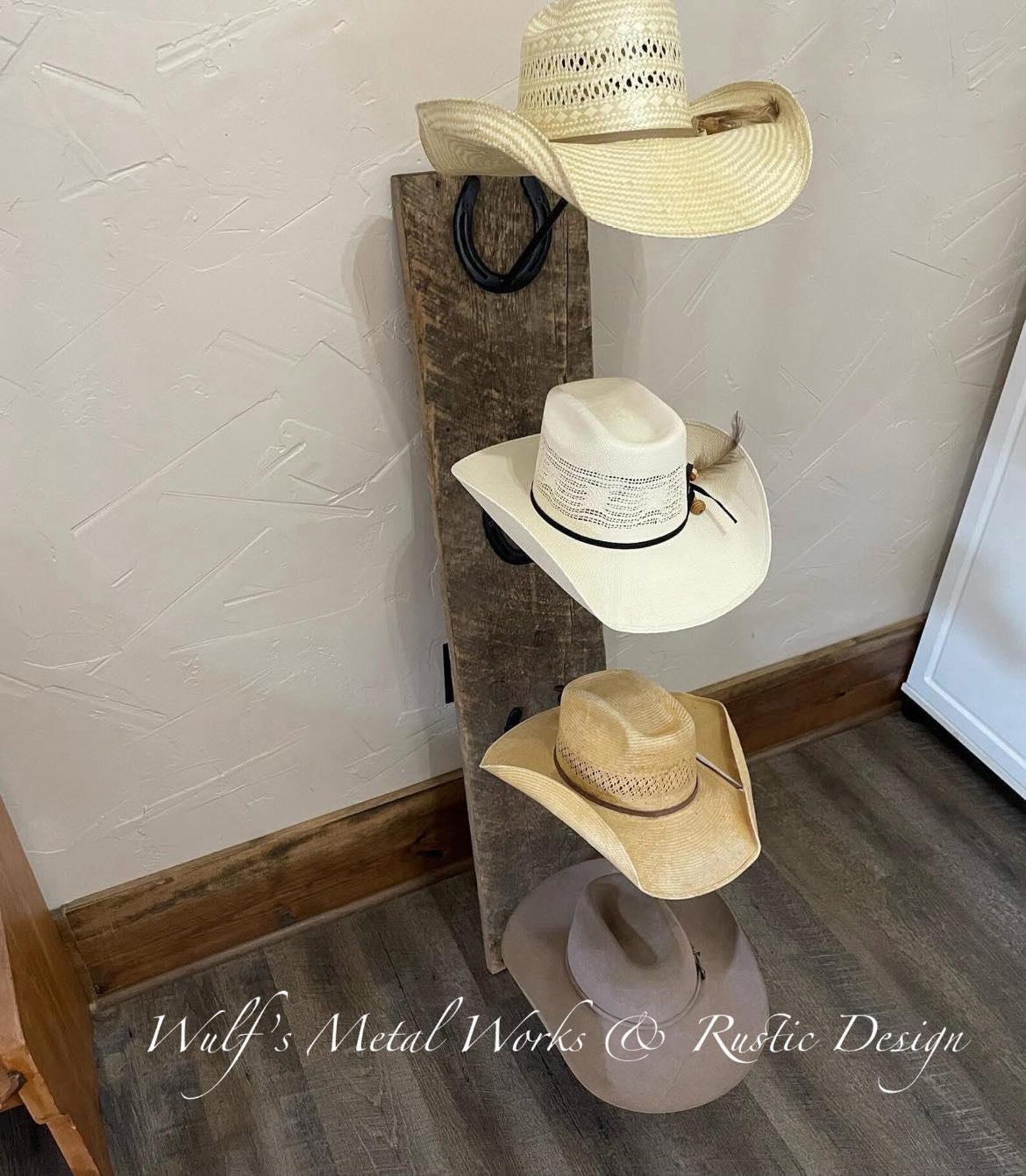 4 Tier Hat Rack With Horseshoes - Etsy