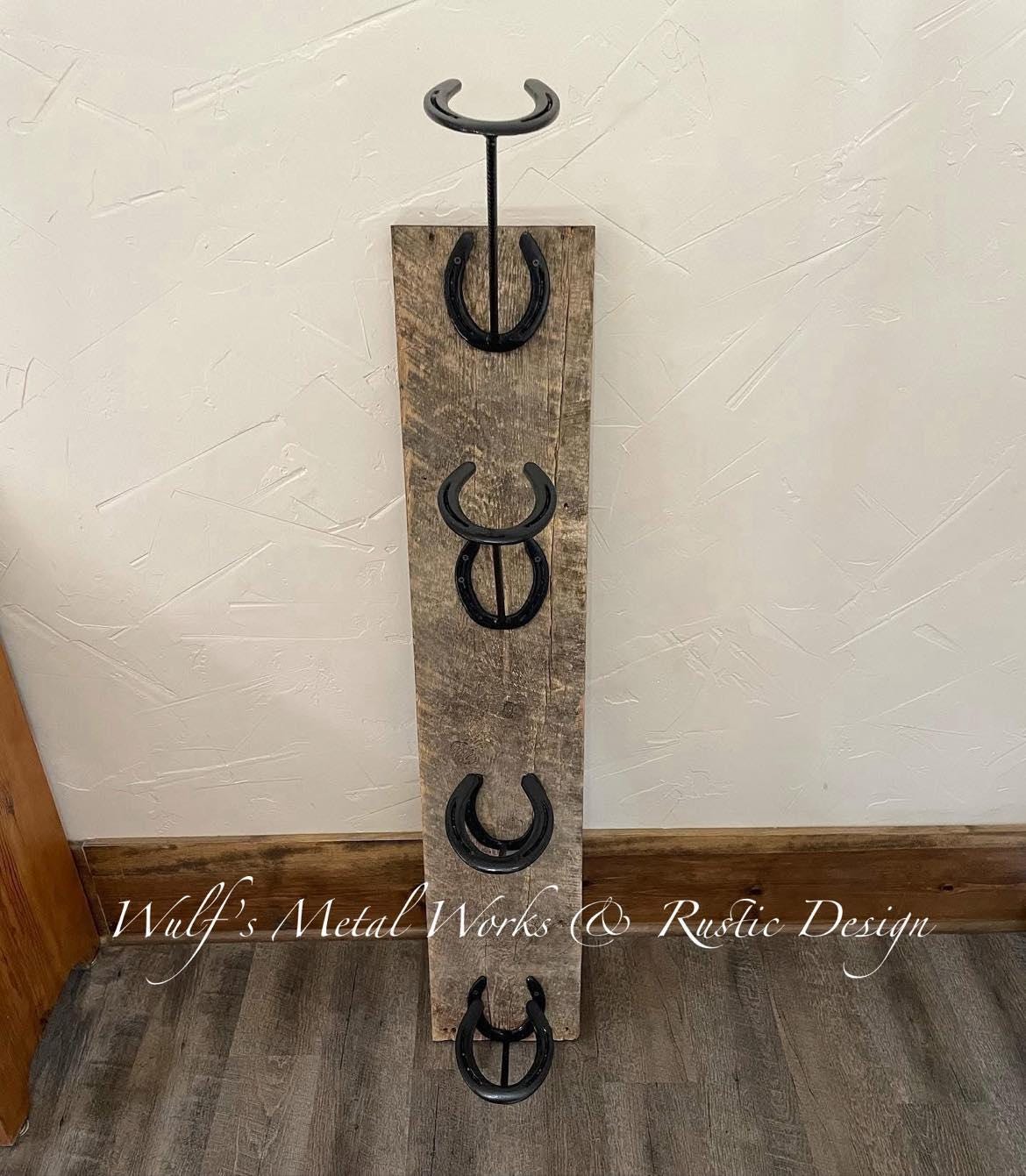 4 Tier Hat Rack With Horseshoes - Etsy