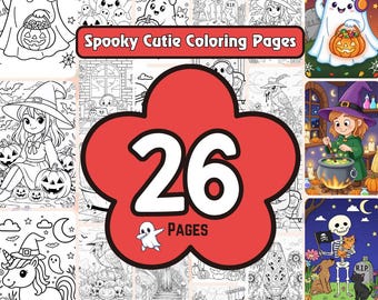 Spooky Cutie Adorable Creepy Creatures Coloring Pages in Cozy Hygge Moments Coloring Book by Jv Digital Studios