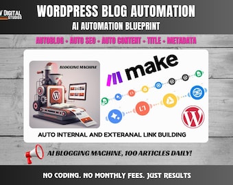 WordPress Blog Automation Blueprint: AI Content, SEO (Make.com)