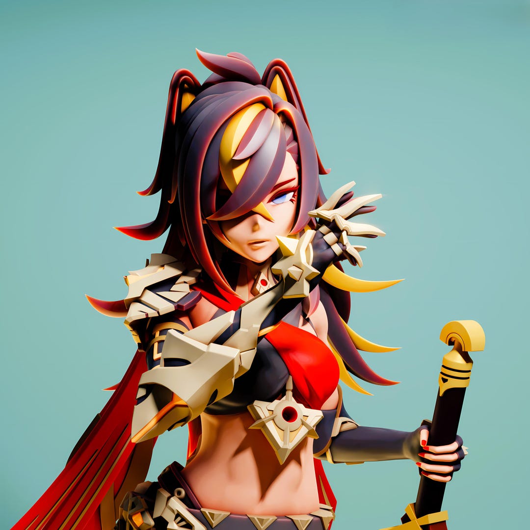 Dehya Genshin Impact - Anime STL Files – Manga STL Figurines, 3D ...