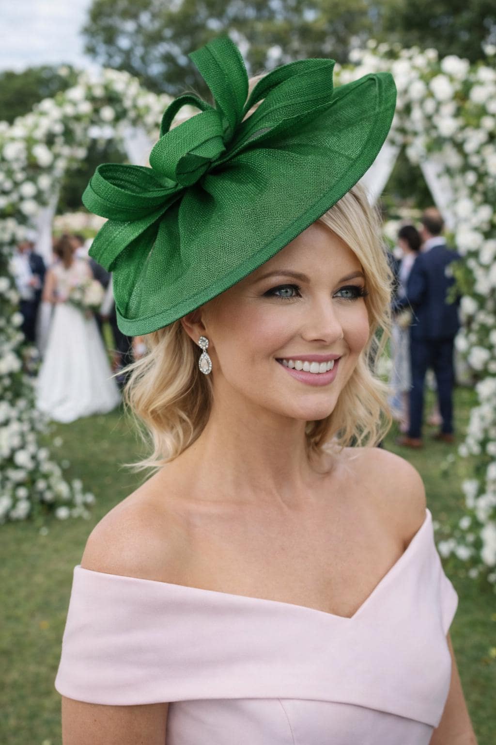 green dress fascinator Peacock Feather Flapper Fascinator