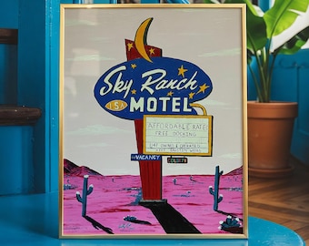 Sci-Fi Art Print: Retro Las Vegas Sign, Starstruck New Texas