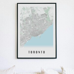 Carte de Toronto Ultra-Détaillée en Très Haute Définition | Style Épuré - Version Couleur ou Noir et Blanc