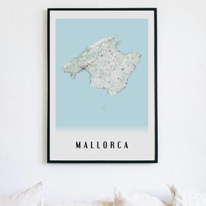 Ultradetaillierte Karte von Mallorca in sehr hoher Auflösung | Klarer Stil – Farb- oder Schwarzweißversion