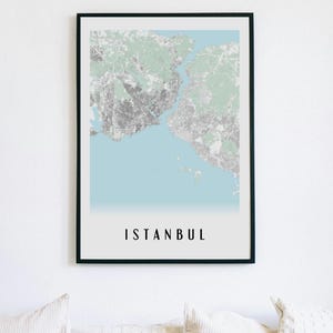 Carte d'Istanbul Ultra-Détaillée en Très Haute Définition | Style Épuré - Version Couleur ou Noir et Blanc