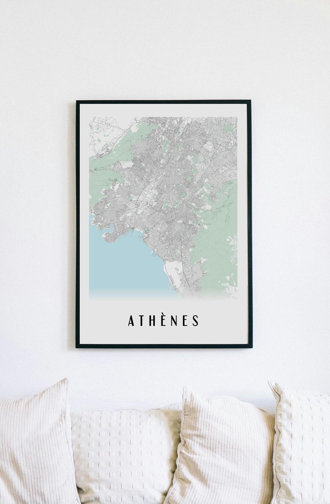 Athens Ultra-detailed Map in Very High Definition | Clean Style - Color ...