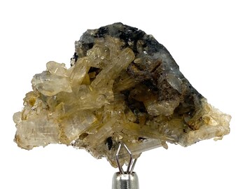 Aegirine with Calcite , Mineral Specimen Collection , ( 30 Carats , 38 x 26 x 11 mm )