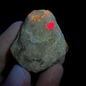 Fluorescent Ruby on Matrix | Natural UV Reactive Corundum Crystal | Rare Collector Mineral Specimen | Afghanistan