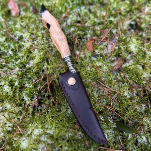 Handmade hunting knife traditional knife with deer handle