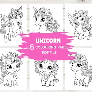 Unicorn Coloring Pages, Unicorn Coloring Pages For Kids & Adults, Unicorn Sheets, Kids Coloring Pages, Girls Coloring Pages,Instant Download