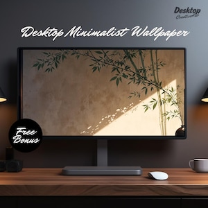 Fondo de pantalla de bambú lofi, fondos de pantalla de inspiración japonesa, arte digital japonés, fondo para escritorio, portátil, fondo de pantalla de computadora, zen japonés