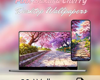 Sakura Wallpaper: Japanese Cherry Blossom Scenes (Digital Download)