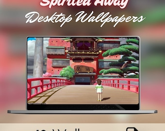 Spirited Away, Wallpapers Inspired by Studio Ghibli, Desktop background, MacBook Wallpaper,Anime, Lofi landscape,Whimsical background