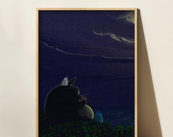 となりのトトロ スタジオジブリ プリント | 日本のアニメ ウォール