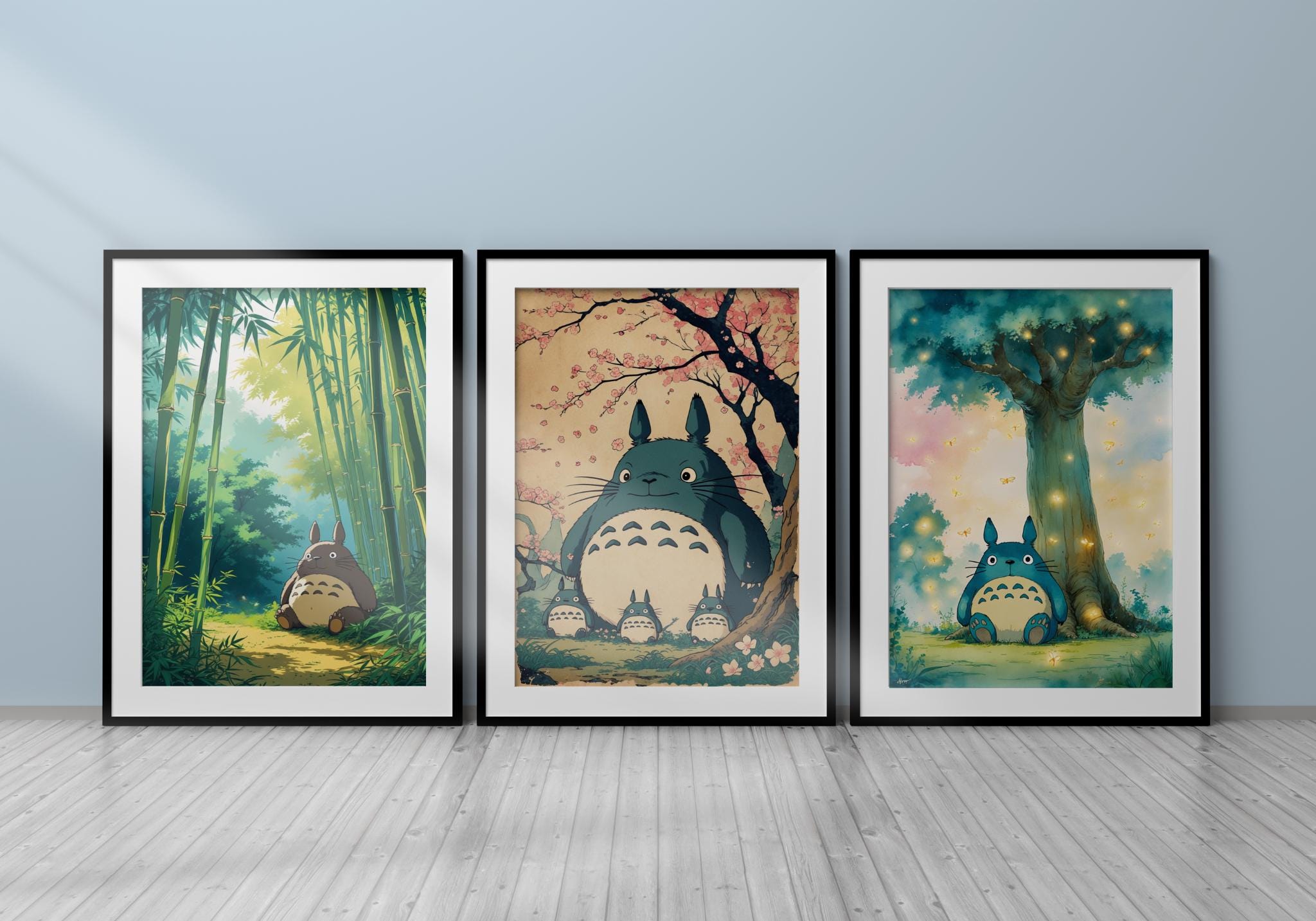 Studio Ghibli Prints, Totoro Posters, Ghibli Posters, Hayao Miyazaki Movie, Totoro Wall Art, Ghibli Art, Home Decor, Wall Art, Anime Poster
