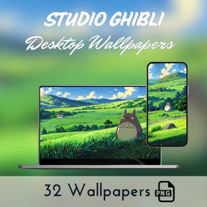 Studio Ghibli Wallpaper, Desktop background, MacBook Wallpaper, Studio Ghibli Inspired Wallpaper, Anime, Lofi landscape,Whimsical background