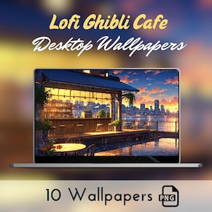 Coffee Shop Anime Wallpaper, LandscapeAesthetic, Japanese Cafe, Computer Wallpaper, Ghibli Aesthetic, MacBook Wallpaper,Computer background