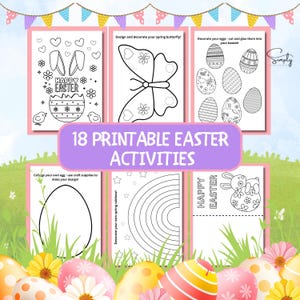 18 Ostervorschulaktivitäten, druckbare Ostermalseiten, Frühlings-Osteraktivitätsseiten, Spiele, Klassenzimmer-Osterseiten, Kinder-Ostern