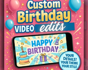 Personalized Birthday Video Editing Service: Custom Social Media Slideshow