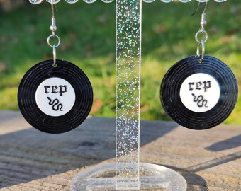 Reputation earrings | Taylor Merch  | laser cut record acrylic earrings