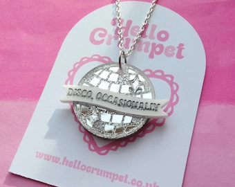 Disco, occasionally necklace | Harry Styles Merch  | laser cut