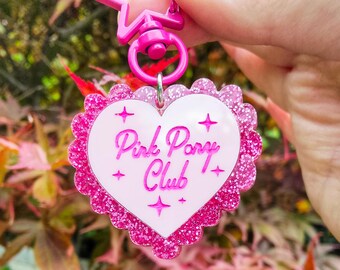 Pink Pony Club keyring bag charm | Chappell Roan Merch  | laser cut heart