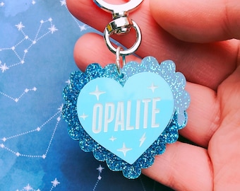 Opalite inspired keyring bag charm | Taylor Merch  | laser cut heart