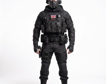 Taktisches Ghost-Operator-Kostüm, Gaming-Cosplay, Halloween-Kampfoutfit, Militäruniform, Airsoft-Ausrüstung