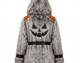 Werewolf Costume Coat Faux Fur Halloween Wolf Beast Hooded Cosplay Custom Made Gift Unisex