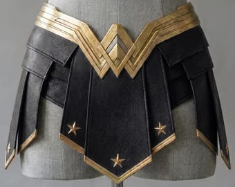 Wonder Woman Leather Skirt — Handmade Halloween Cosplay Costume Women Plus Size - Gift for Her
