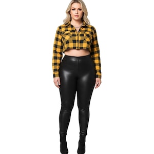 Genuine Black Leather Leggings: Slim Fit Moto Biker Style