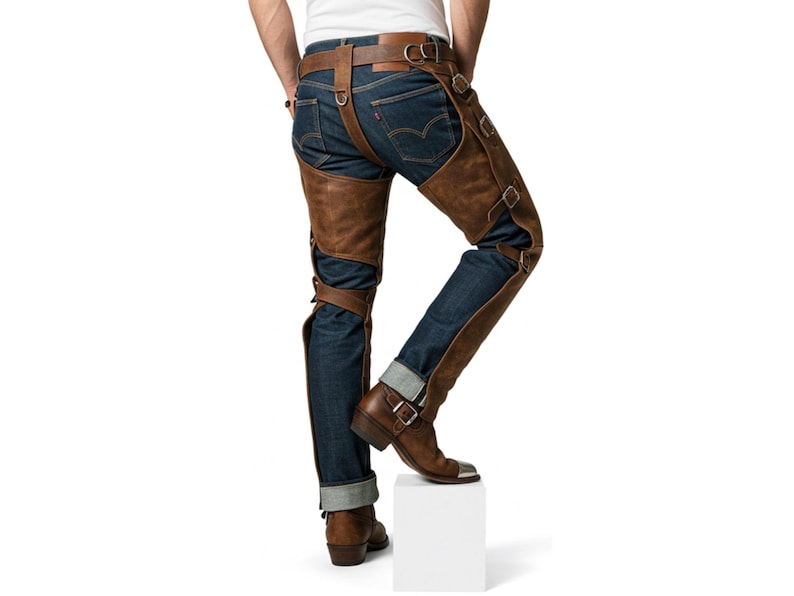 leather chaps men, genuine leather biker chaps, brown leather chaps, custom leather motorcycle gear, real leather chaps for men, handmade leather chaps, men’s leather riding gear, cowboy chaps for men, vintage leather chaps, motorcycle accessories men, best dad gift, best gifts for her, leather gifts