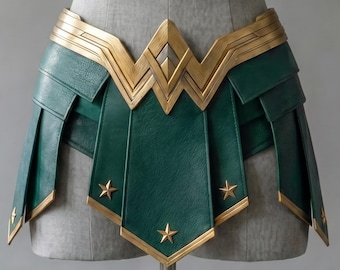 Wonder Woman Leather Skirt — Handmade Halloween Cosplay Costume Women Plus Size - Gift for Her