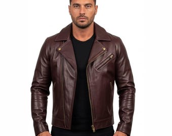 Angelo Litrico Leather Jacket • Goat Nappa Leather • Brown Copper
