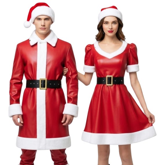 christmas couple dress up Amazon.com: Ramede 6 Pcs 1980s Christmas Movie Couple Costume Santa Hat  Ties Blonde Wig Vintage Christmas Wreath Brooch Detachable Collar Floral  Layered Lace Cuff for Adults Holiday Party : Clothing, Shoes &