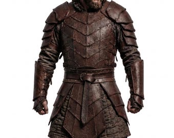 Mens Viking Leather Armor - Genuine Cowhide Warrior Costume - Nordic LARP Cosplay - Medieval Suit
