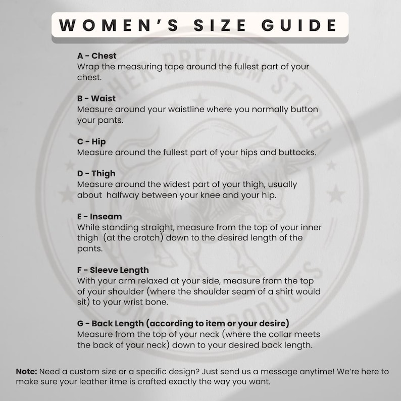 Womens Size Guide