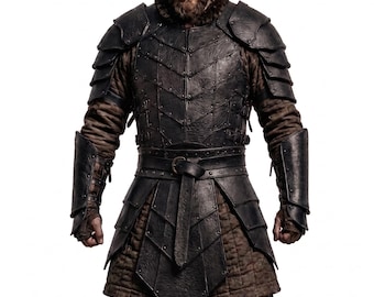 Men’s Handmade Viking Leather Armor | Genuine Cowhide Warrior Costume | Nordic LARP Cosplay | Norse Medieval Warrior Set Gift for Him
