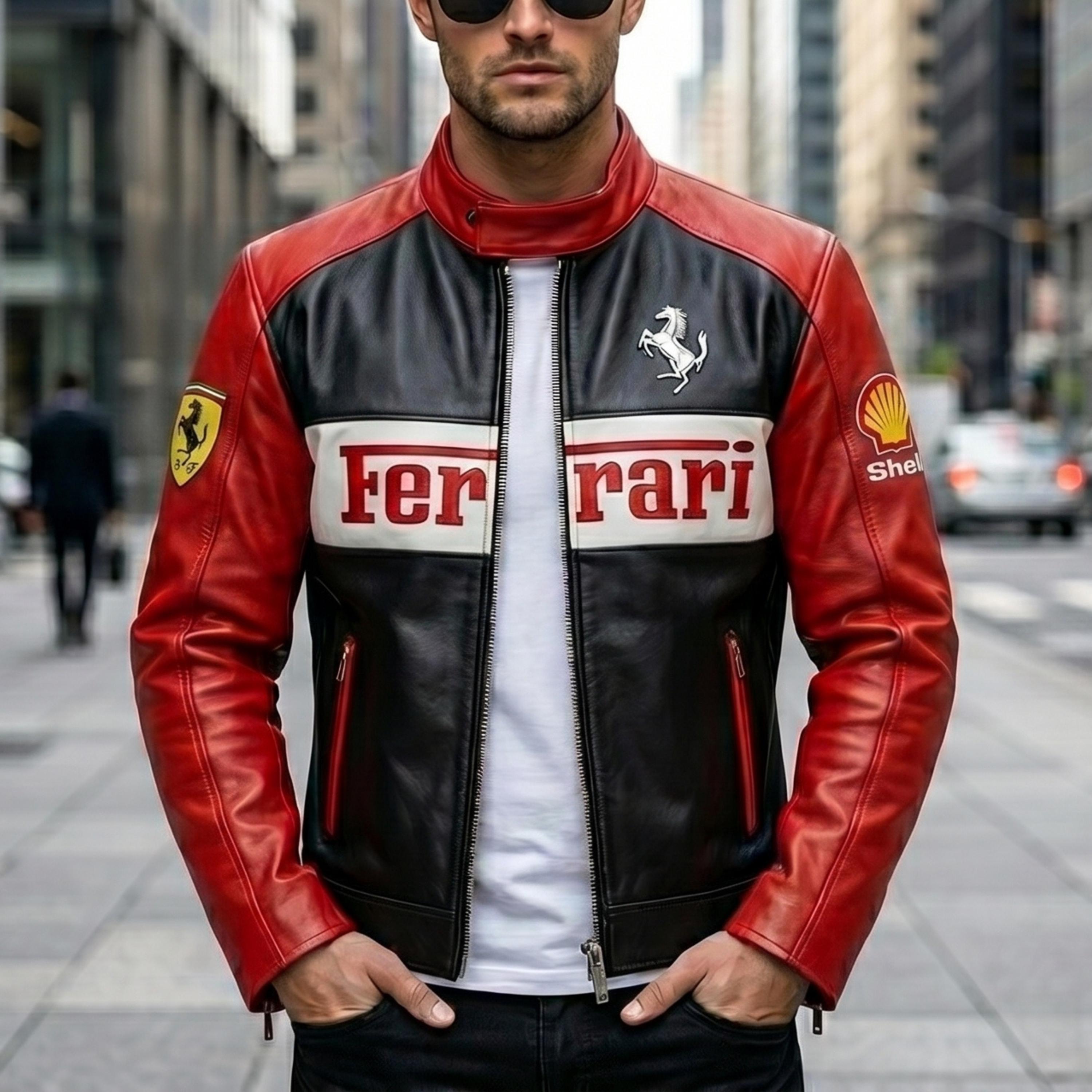 Ferrari red leather jacket - Etsy 日本