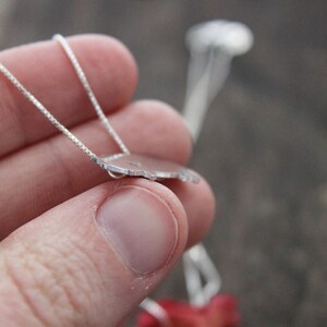 Tiny Kunekune Pig necklace, sterling silver hand cut pendant and heart image 4