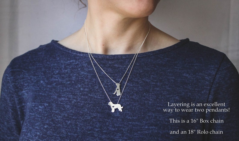 Tiny Labrador retriever, sterling silver handmade necklace and heart image 6