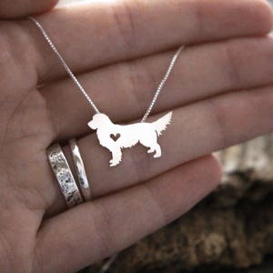 Tiny Golden Retriever necklace, sterling silver hand-cut dog lover jewelry image 5