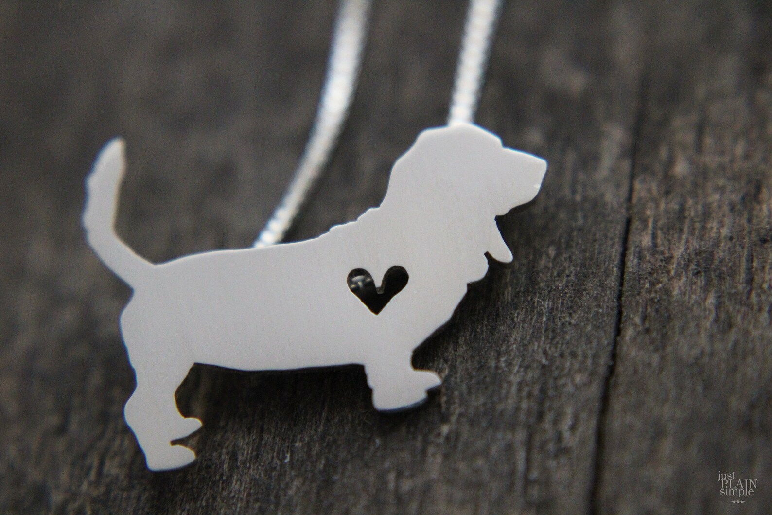 Tiny Basset Hound Necklace Sterling Silver Hand Cut Pendant Etsy