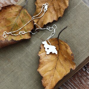 Tiny Cocker Spaniel necklace, sterling silver hand-cut dog lover jewelry image 7