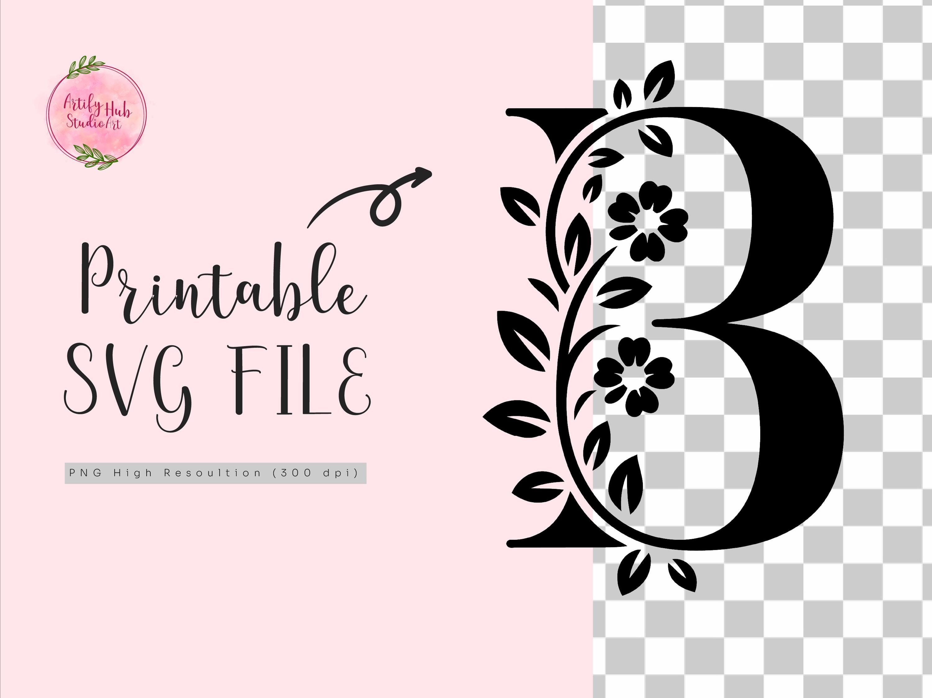 Floral Alphabet SVG Bundle, A to Z Floral Letters Svg, Monogram Floral ...