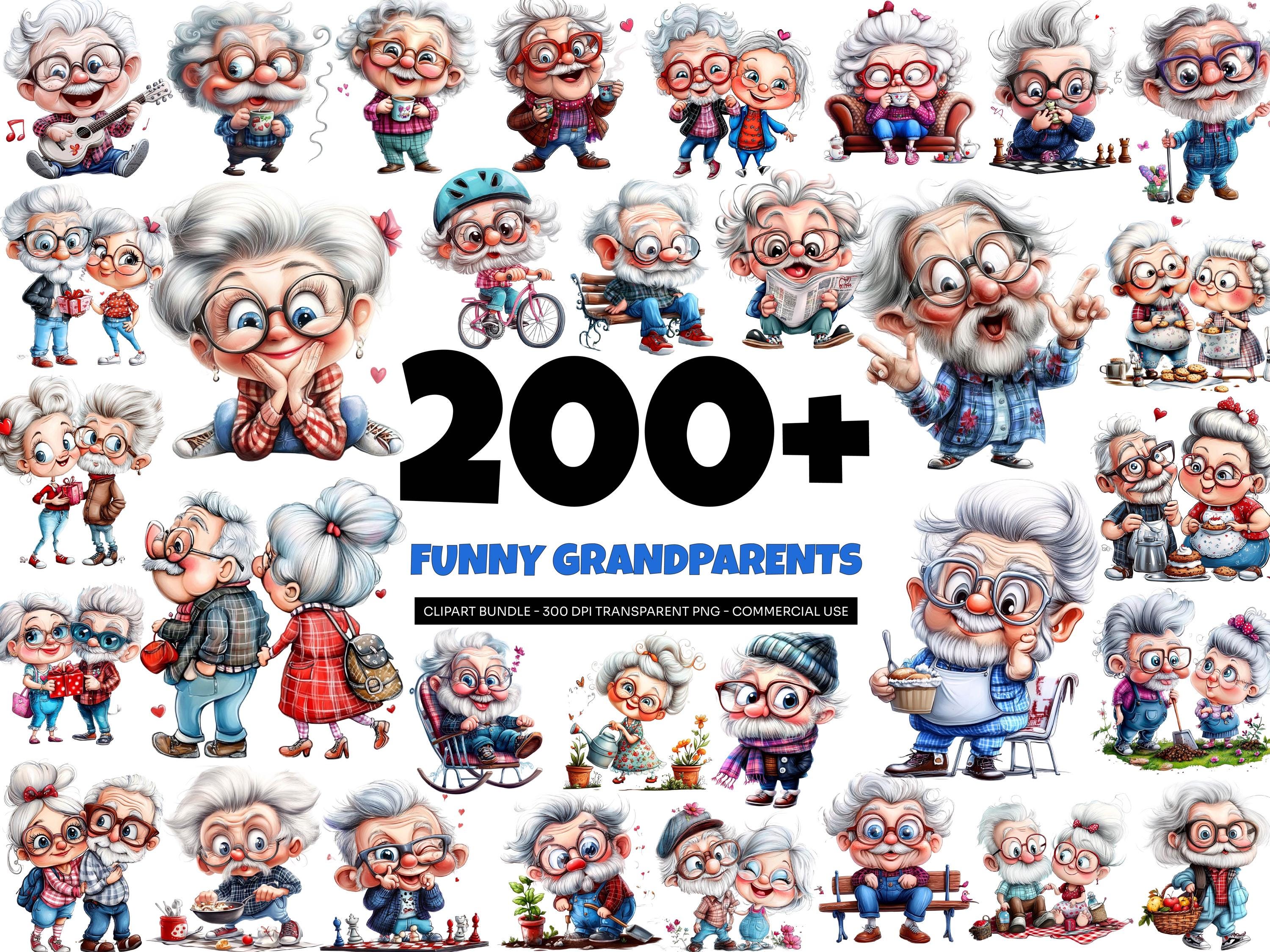 Funny old couple - Etsy België, image size:3000x2250