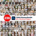 T-Shirt Mockup Bundle: Bella Canvas, Flat Lay, Lifestyle (PSD, JPG) product logo