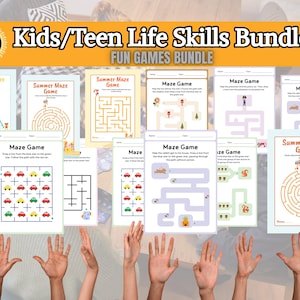Life Skills for Kids & Teens PDF Bundle | Coping Skills, DBT Anxiety Worksheets, Calm Down Corner, Therapy Activities